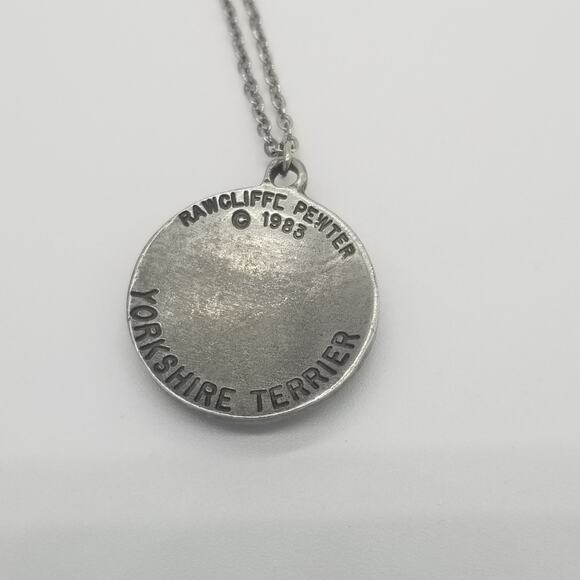 Rawcliff Pewter Yorkshire Terrier Necklace Pendant - Picture 4 of 5